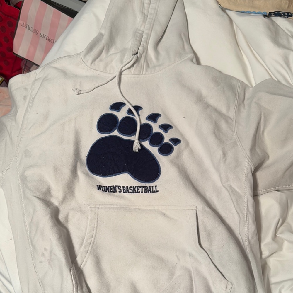 Women's Basketball White Hoodie